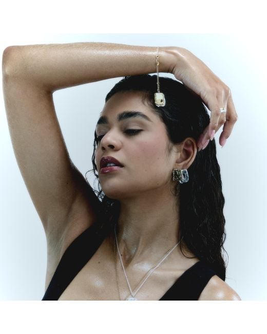 De Roms Metallic Abstract Molten Soulmate Earrings