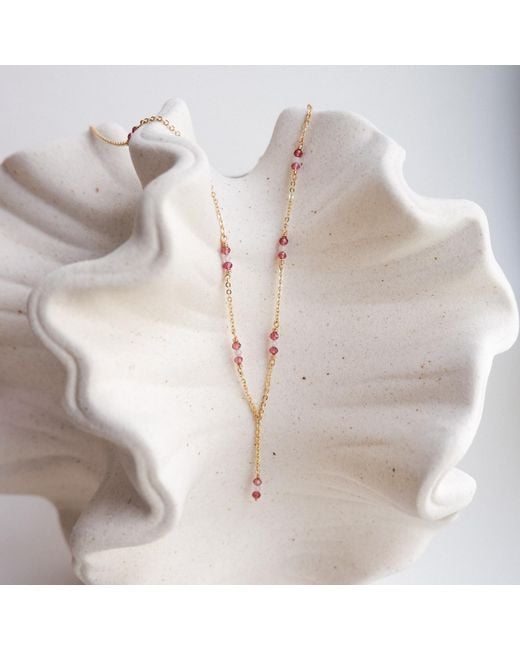 Inari Jewellery Metallic Amarus Necklace – Filled With Garnet & Quartz