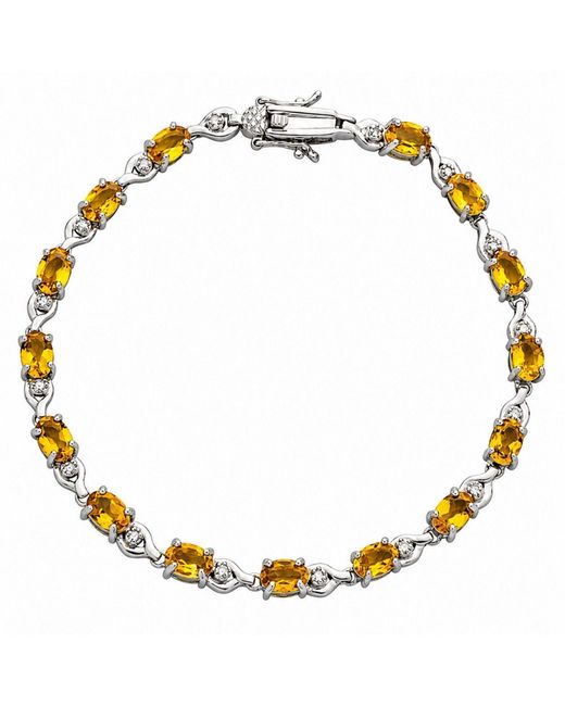 Belinda Jewelz Metallic Elora Citrine Vintage Tennis Bracelet