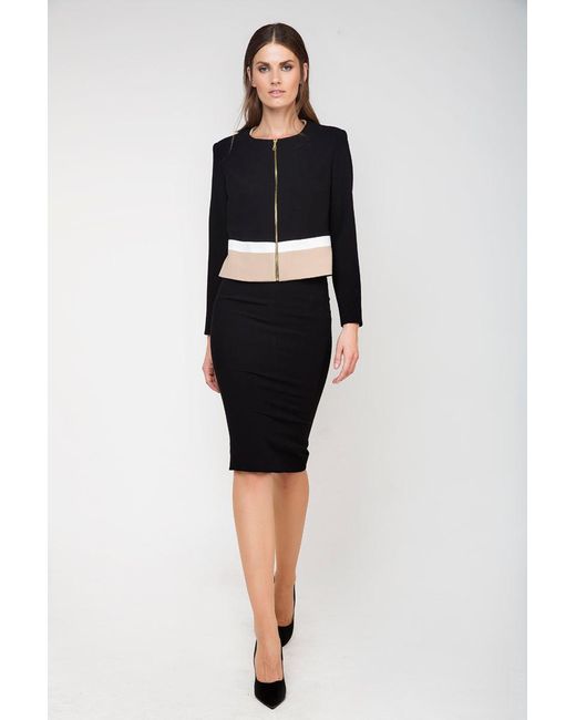 Conquista Black High-Waisted Skirt