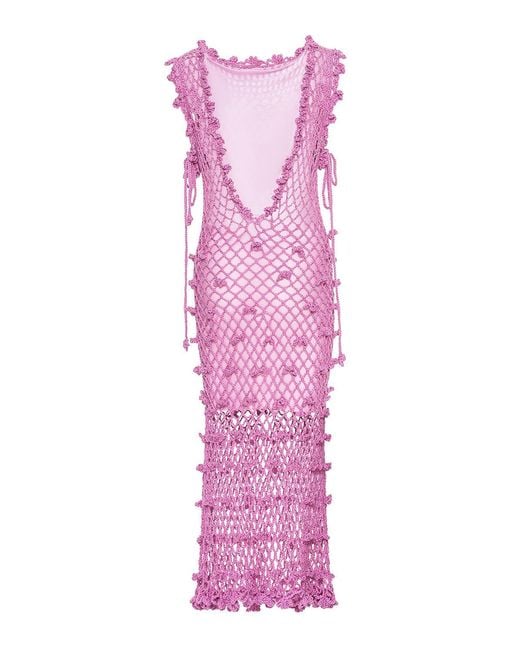 Andreeva Pink Sofia Handmade Knit Dress
