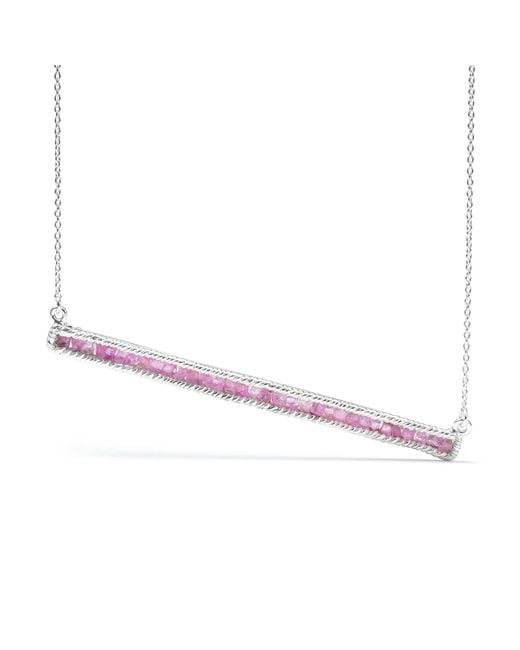 German Kabirski Purple Lithos Necklace With Raw Sapphires