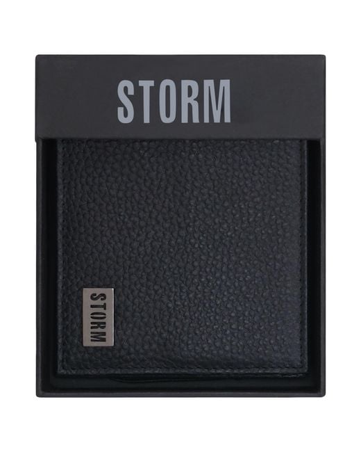 Storm Black Cares Leather Emboss Wallet for men