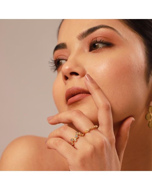 GEM BAZAAR Yellow Hoop Hoop Ring