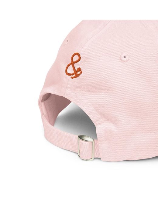 Anchor and Crew Pink Pastel Negroni Is My Side Hustle Club Chino Embroidered Cap for men