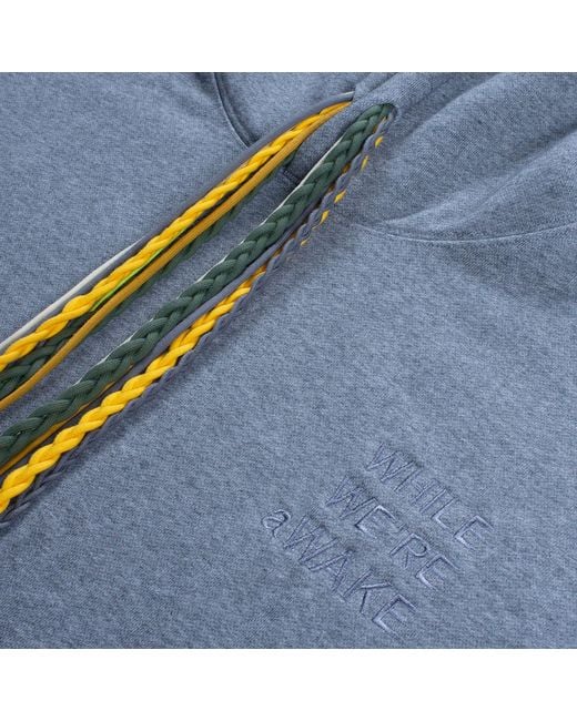 While We're Awake Blue Dark Multi String Hoodie