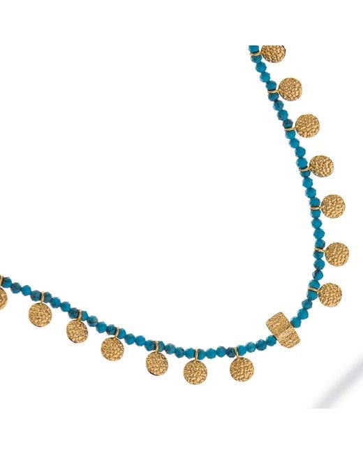 Ebru Jewelry Metallic Bohemian Coin Charm Choker Necklace