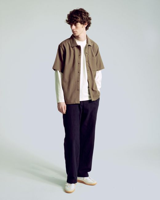 Far Afield Brown Busey Micro-Dobby Shirt for men