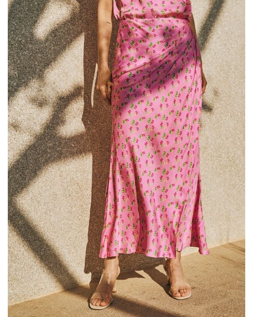 Lost Pattern Pink Beach Blossom Skirt