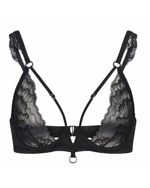 Lunatic Femme Black Inquisitor Demi Lace Bra