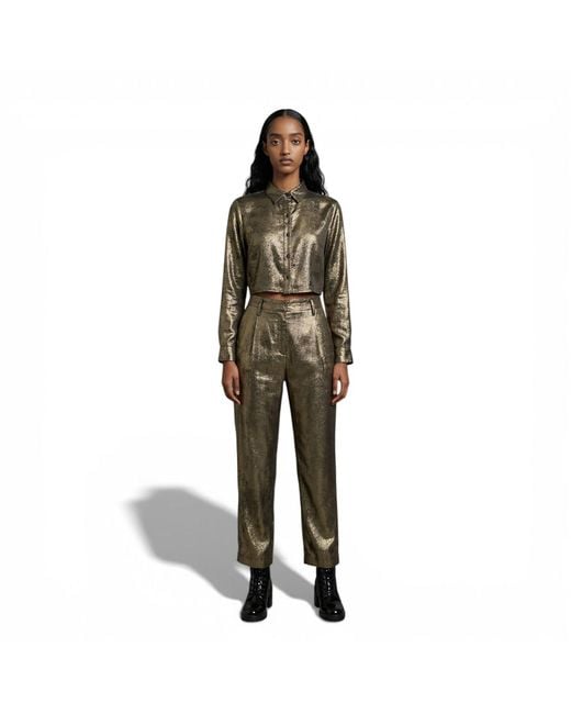 Monzlapur New York Green Burnt Cropped Shirt