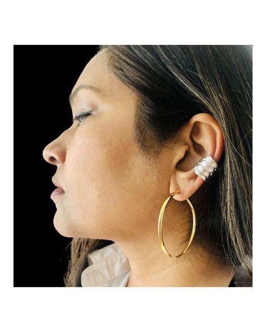 Aki Roc Jewelry Metallic Snake Skin Ear Cuff