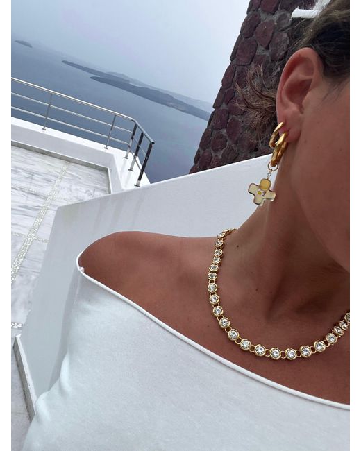 Sccollection Metallic Graziella Rhinestone Necklace