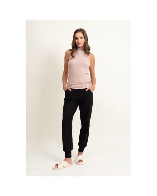 Oh!Zuza Black Cotton Ribbed Sweatpants