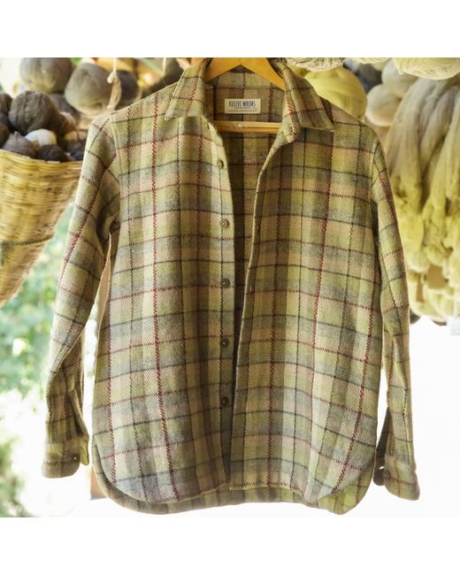 Charkha & Loom Brown Neutrals Sirius Plaid Shirt Shacket Checks for men