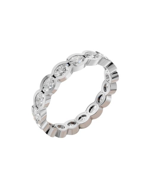 Aya Fine Jewelry White Oval Lab Diamond Eternity Ring