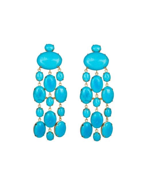 Bounkit Blue Marysol Earrings Clip On