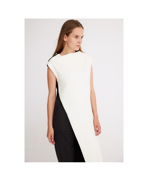 Mirimalist White Ying Yang Knit Tunic Reversible