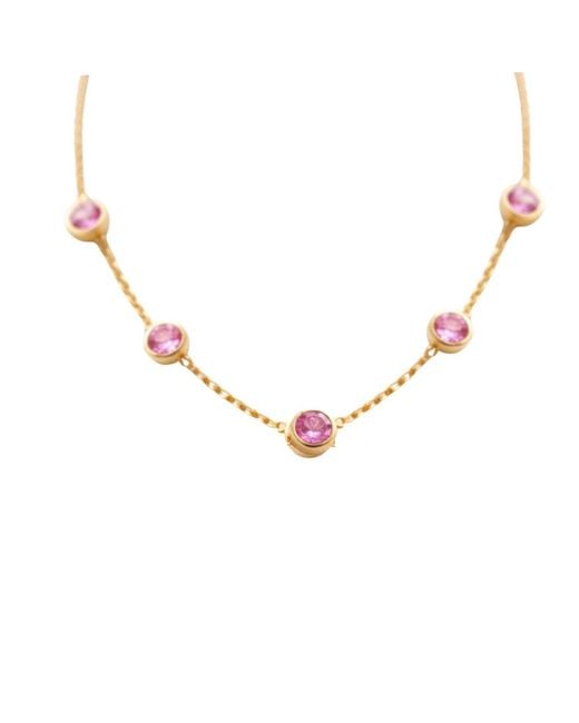 Lily Flo Jewellery Metallic Sapphire Station Necklace