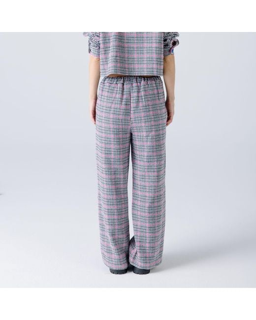 King Naked Gray Vox Veil Checked Pants
