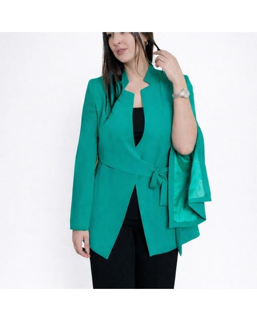 Nuvv Collection Green Wrap Jacket With Tie Waist