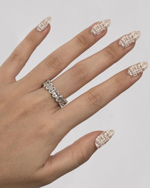 Diamonbliss Metallic Oval Cut Eternity Ring