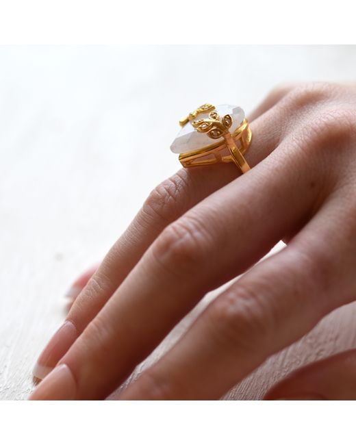 GEM BAZAAR Metallic Lace Ring