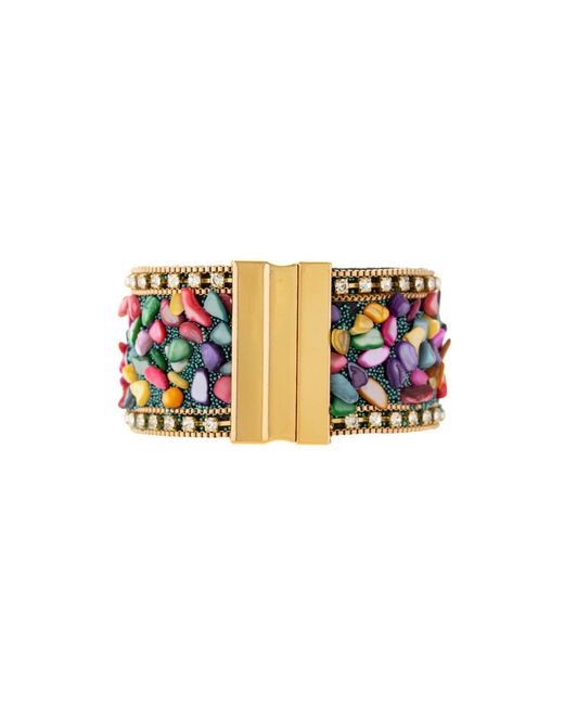 Saachi Metallic Gravel Beaded Bracelet for men