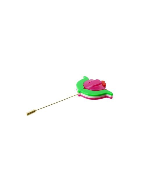Gissa Bicalho Green Brooch Stem Pequi Flower