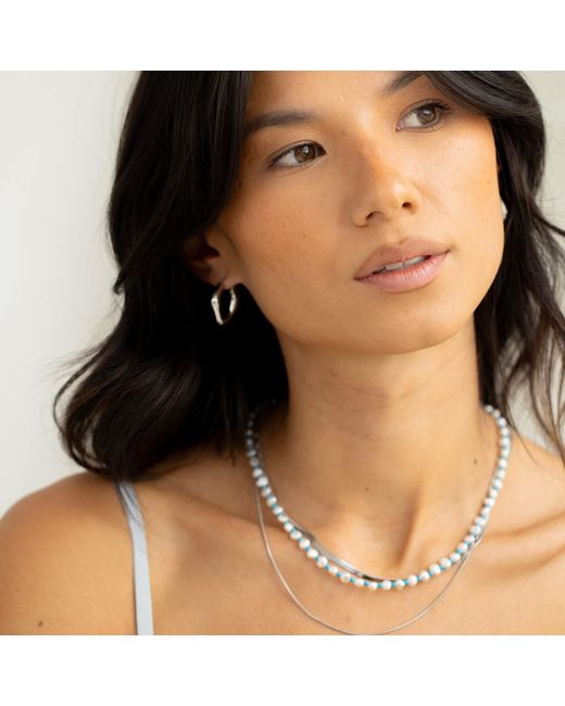 Arctic Fox & Co. Metallic And Baroque Pearl Necklace