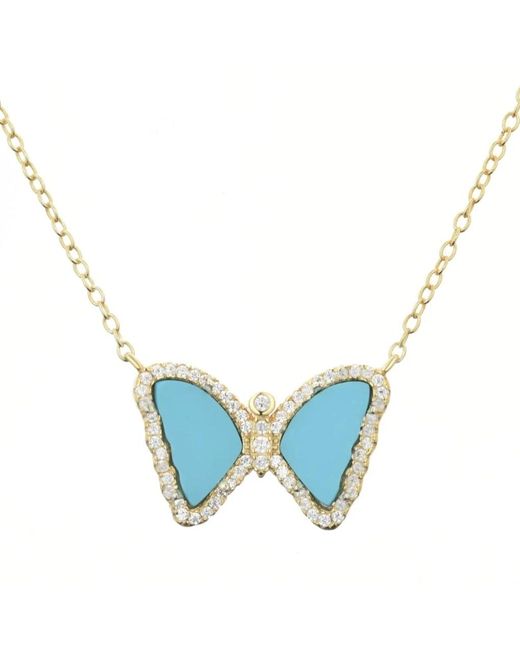 KAMARIA Blue Mini Butterfly Necklace