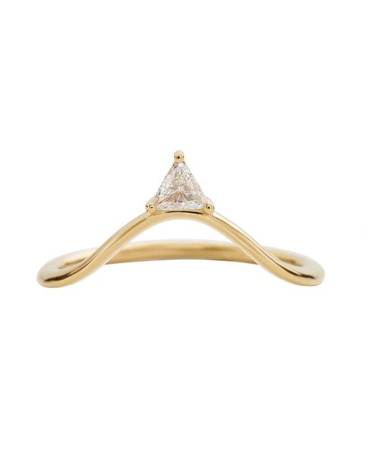 VicStoneNYC Fine Jewelry Metallic Trillion Diamond Curve Ring