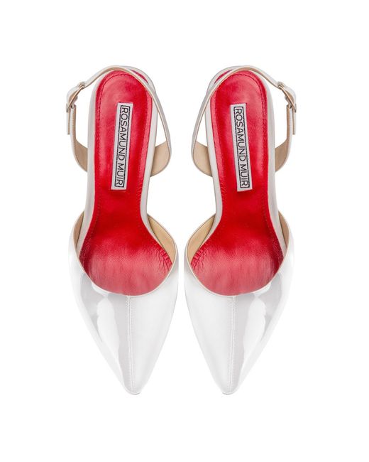 Rosamund Muir London Pink Augusta Duo-Texture Slingback Heels