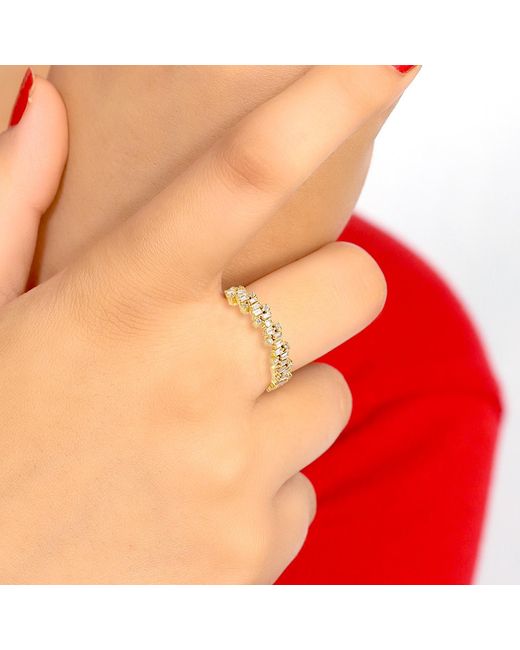 Artisan Metallic 18K Baguette And Round Diamond Eternity Band