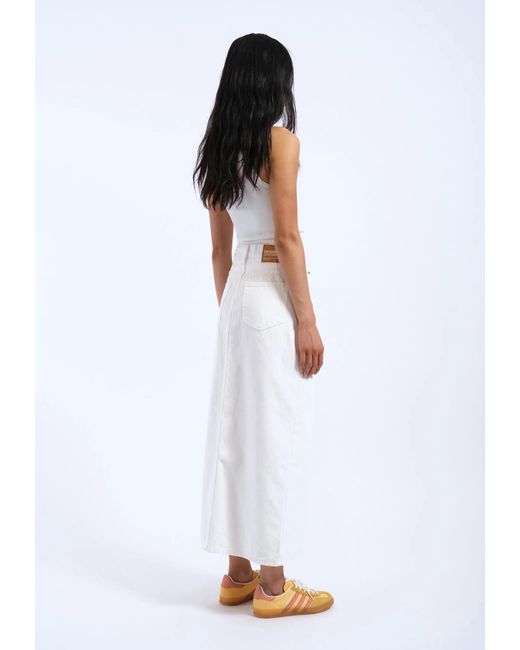 Dr. Denim White Myra Skirt