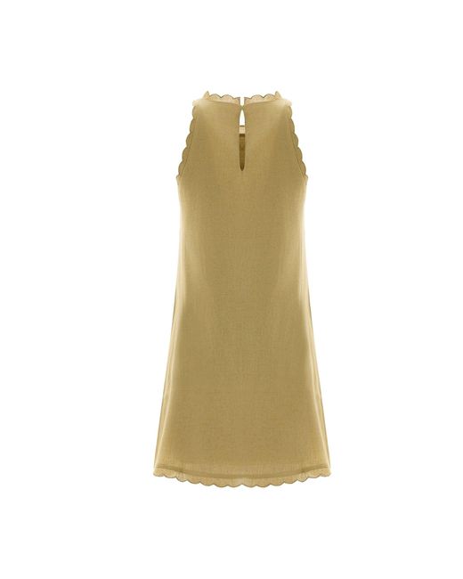 Monlicia Natural Calia Linen Mini Dress