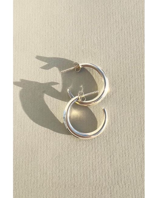 Astor & Orion Metallic Crescent Hoops Medium