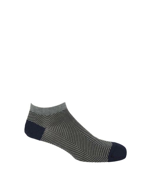 Peper Harow - Made in England Blue Trainer Socks Bundle – Seven Pairs Lux Taylor for men