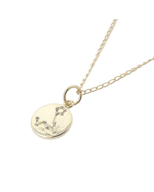 Harfi Metallic Pisces Plated Constellation Star Map Pendant Charm Necklace