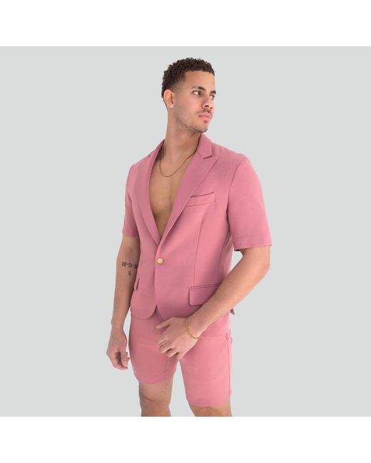 Maui X Lolita Pink Gio Dusty Rose Tailored Short Set for men