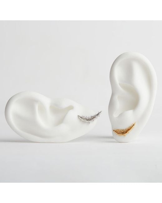 Kasun Metallic Smile Stud Earrings