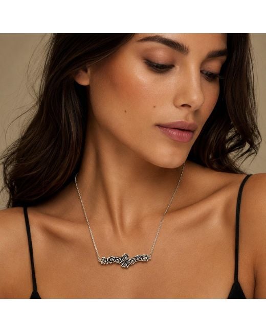 Unaloe Metallic Olimpic Necklace-Platedsilver