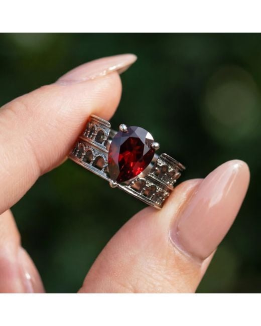 Azura Jewelry New York Metallic Blood Oath Colosseum Ring Vermeil