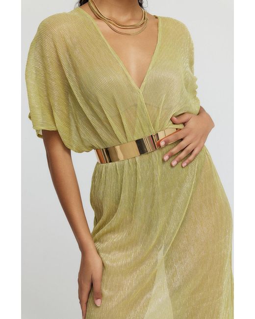Why Mary Green Aphrodite Sheer Lurex Maxi Dress