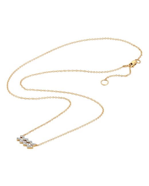Heather Hawkins Jewelry Metallic Horoscope Zodiac Sagittarius Archer Arrow Symbol Fine Diamond Fourteen Karat Necklace
