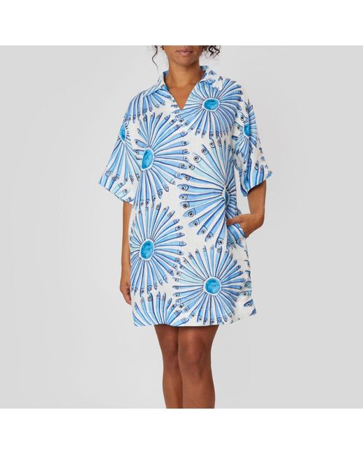 Casa Atelier by Ferdinando Fusco Blue Anchovy Cozy Dress