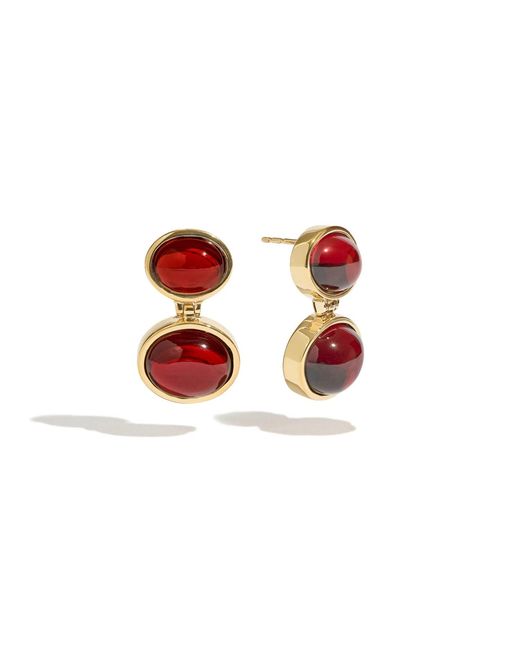 Stone Fruit Brown Pulp Duo Earrings