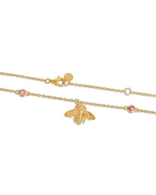 Moon London Metallic Wisdom Bee Tourmaline Necklace