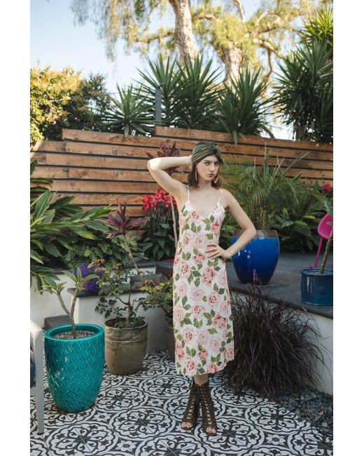 Jennafer Grace Metallic English Rose Slip Dress