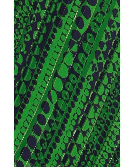 SACHA DRAKE Green Savoir Midi Wrap Dress